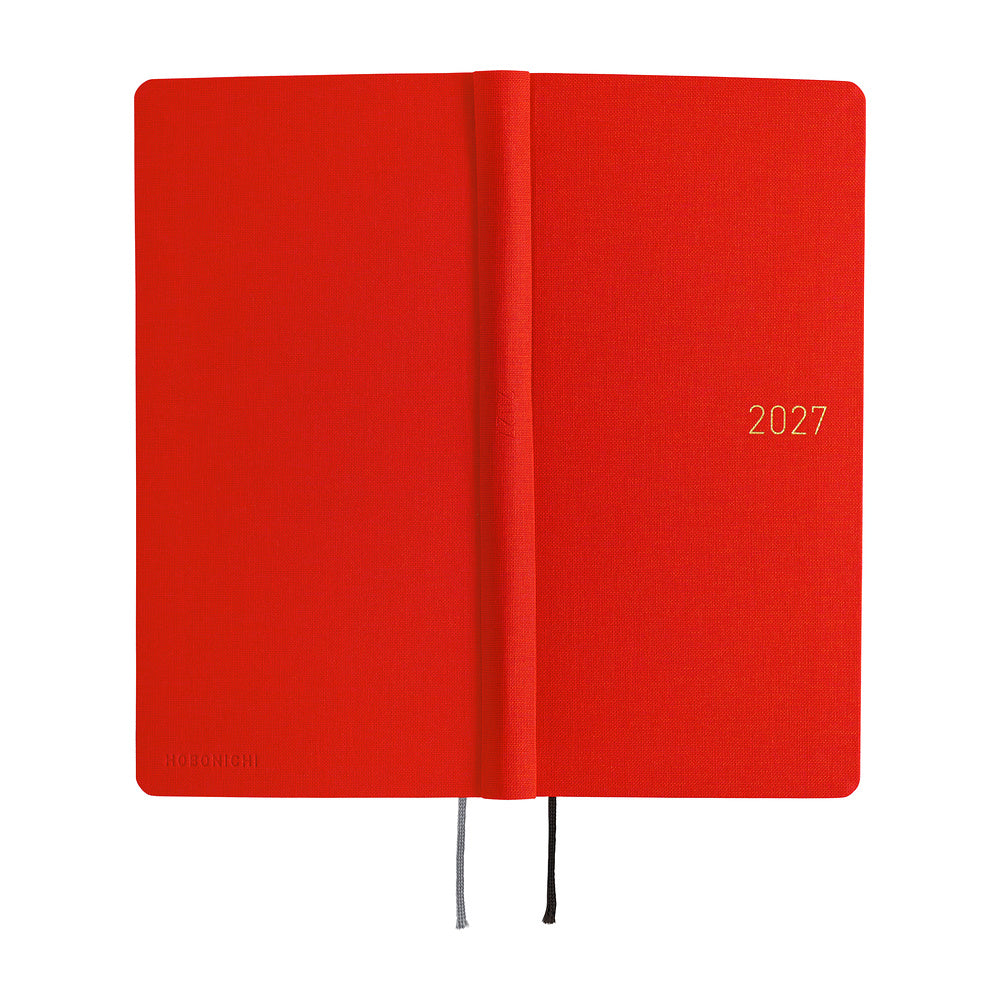 2027 Hobonichi Techo Weeks: Colors (Poppy Red)