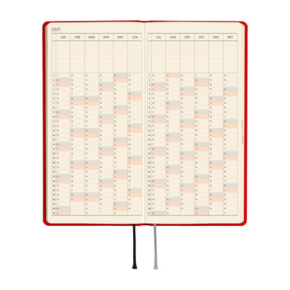 2027 Hobonichi Techo Weeks: Colors (Poppy Red)