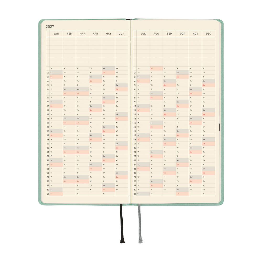 2027 Hobonichi Techo Weeks: Paper Series (Jade)