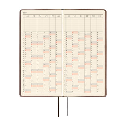2027 Hobonichi Techo Weeks Smooth: Café au Lait