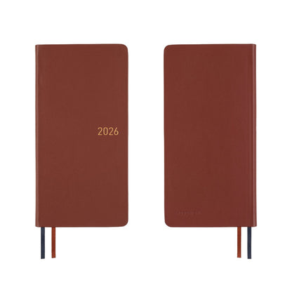 2026 Hobonichi Techo Weeks: Leather (Wine Brown)