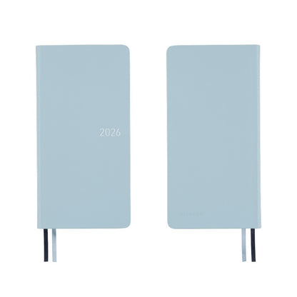 2026 Hobonichi Techo Weeks: Leather (Snow Blue)