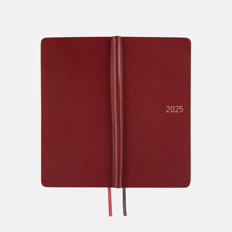 2025 Hobonichi Techo Weeks Leather Planner (Pomegranate)