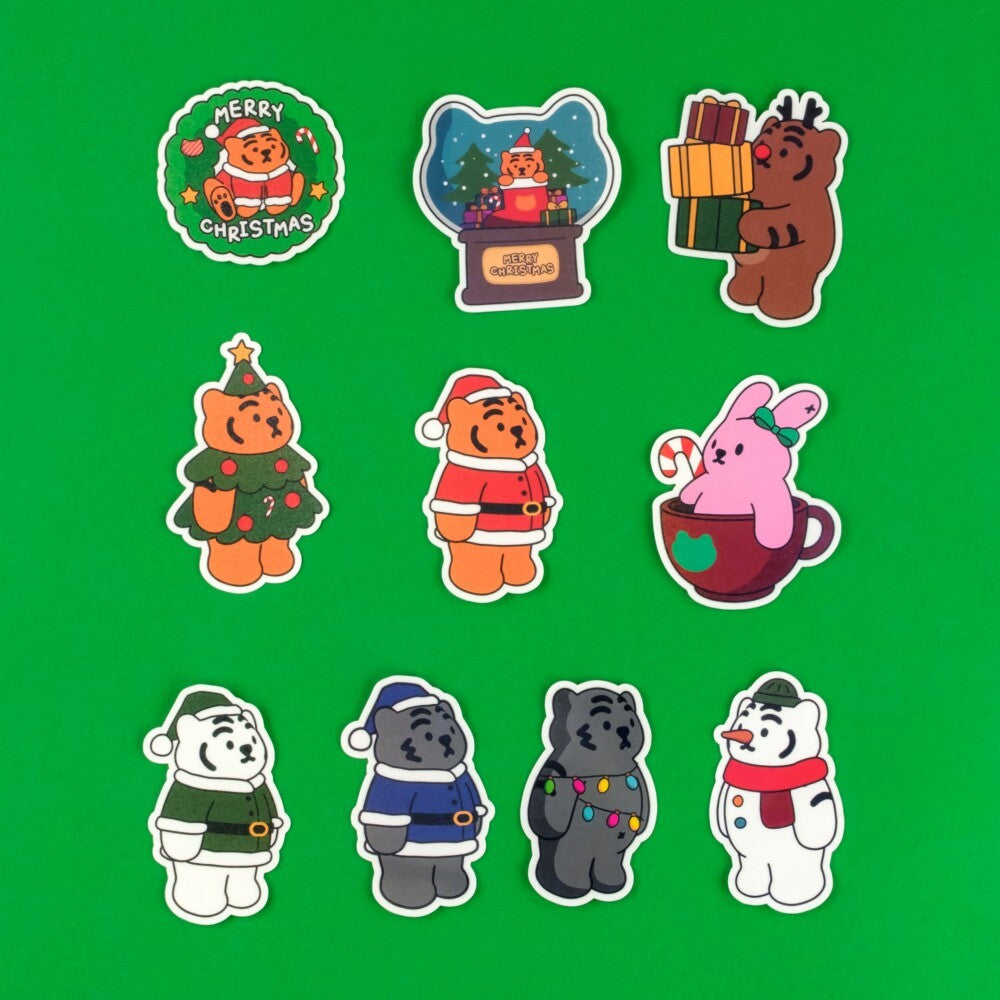 Removable Tiger Stickers Series Set Muzik Tiger 24 Decorative Stickers Hunter & The Scholar