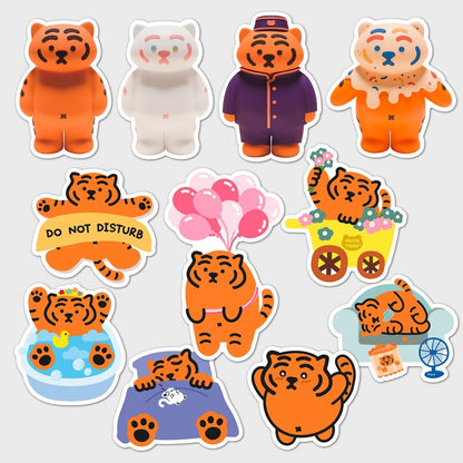 Removable Tiger Stickers Series Set Muzik Tiger 21 Decorative Stickers Hunter & The Scholar