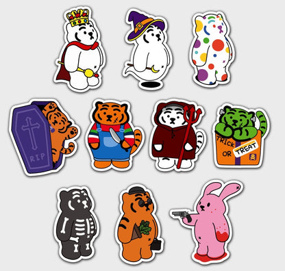 Removable Tiger Stickers Series Set Muzik Tiger 22 Decorative Stickers Hunter & The Scholar
